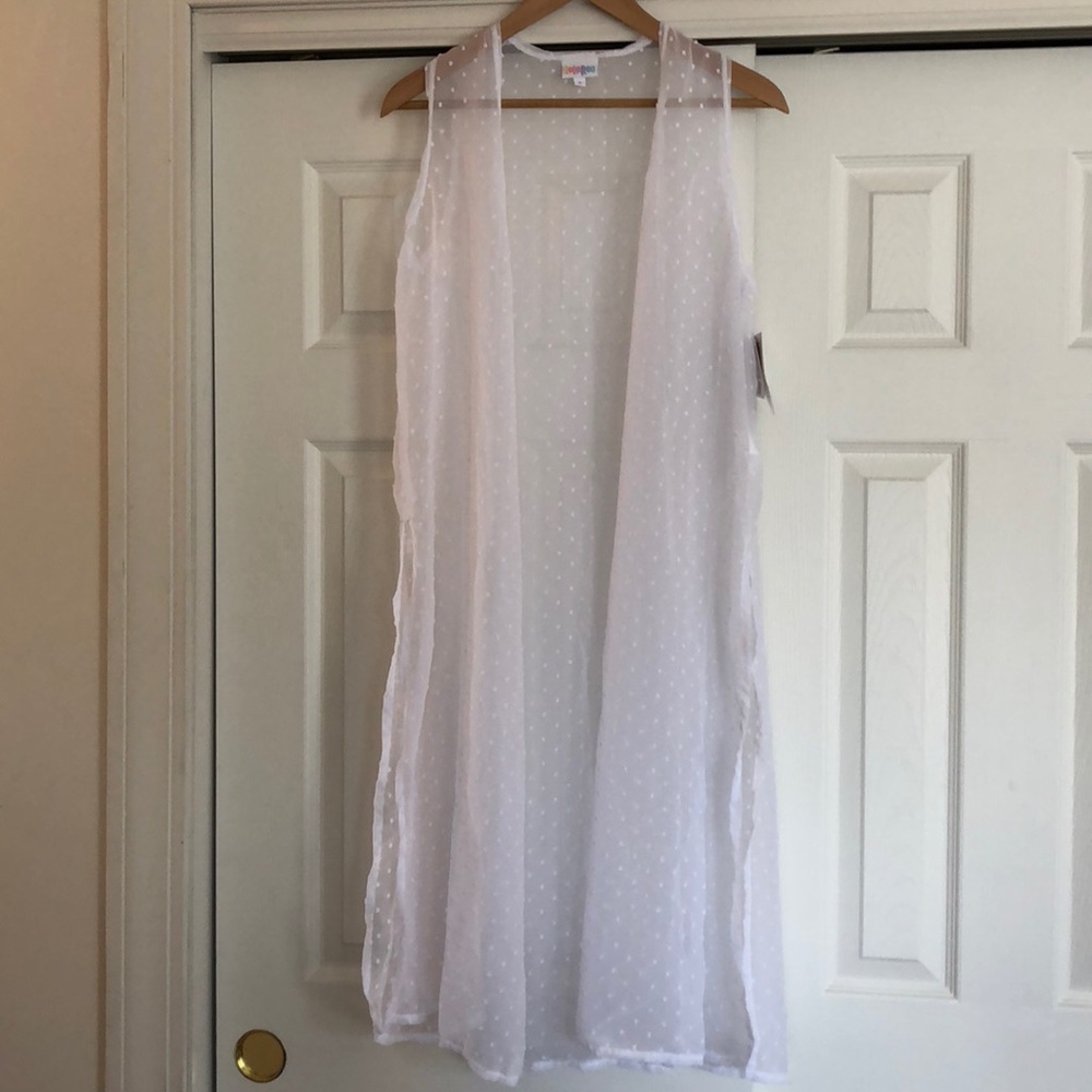NWT LuLaRoe Joy White Sheer Small